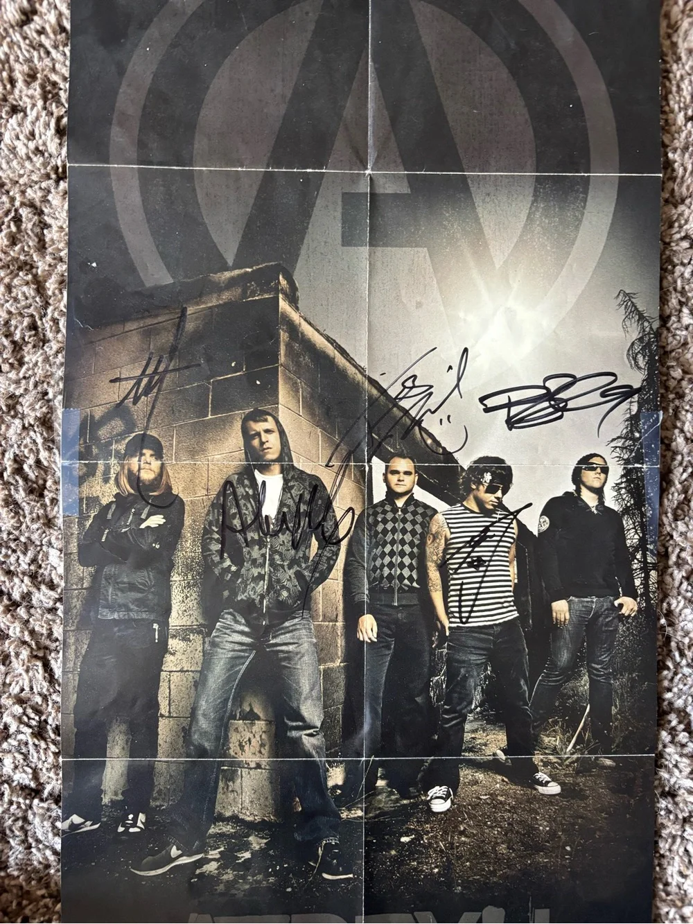 Vintage signed Atreyu Band Poster in Black and Brown Tones - Picture 2 of 3